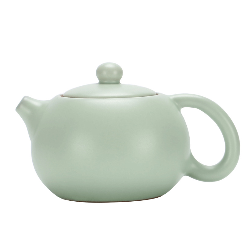 Open Piece Porcelain Can Be Raised Ru Kiln Teapot Single Xishi Plum Blossom Stone Ladle Pot Kung Fu Tea Set Tea Infuser Item Picture