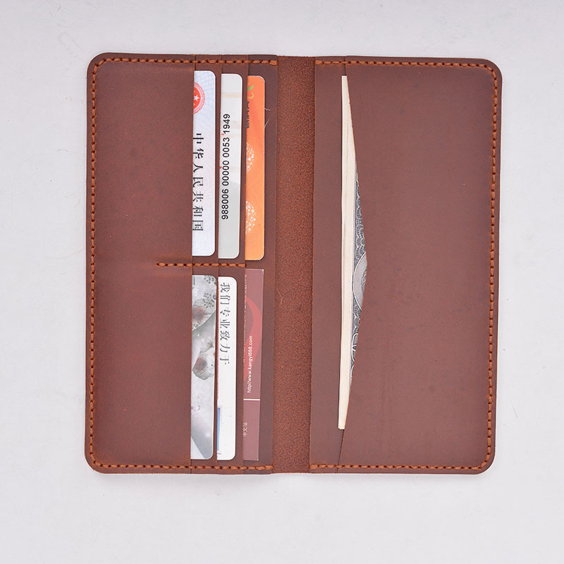 Diy Material Bag Diy Hand Sewn Purse Men's Long Cowhide Purse Retro Art Application Scenario