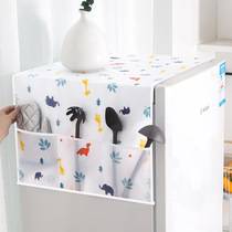 PEVA refrigerator cover cloth Dust cover refrigerator hanging bag storage bag Dust cloth fabric storage bag for household use