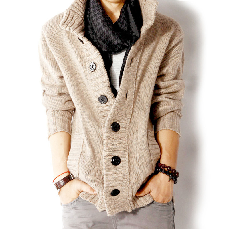 For the 2024 autumn and winter season, a new thickened Korean-style sweater with a stand-up collar and woolen knitted thick-knit cardigan is in full swing details Picture