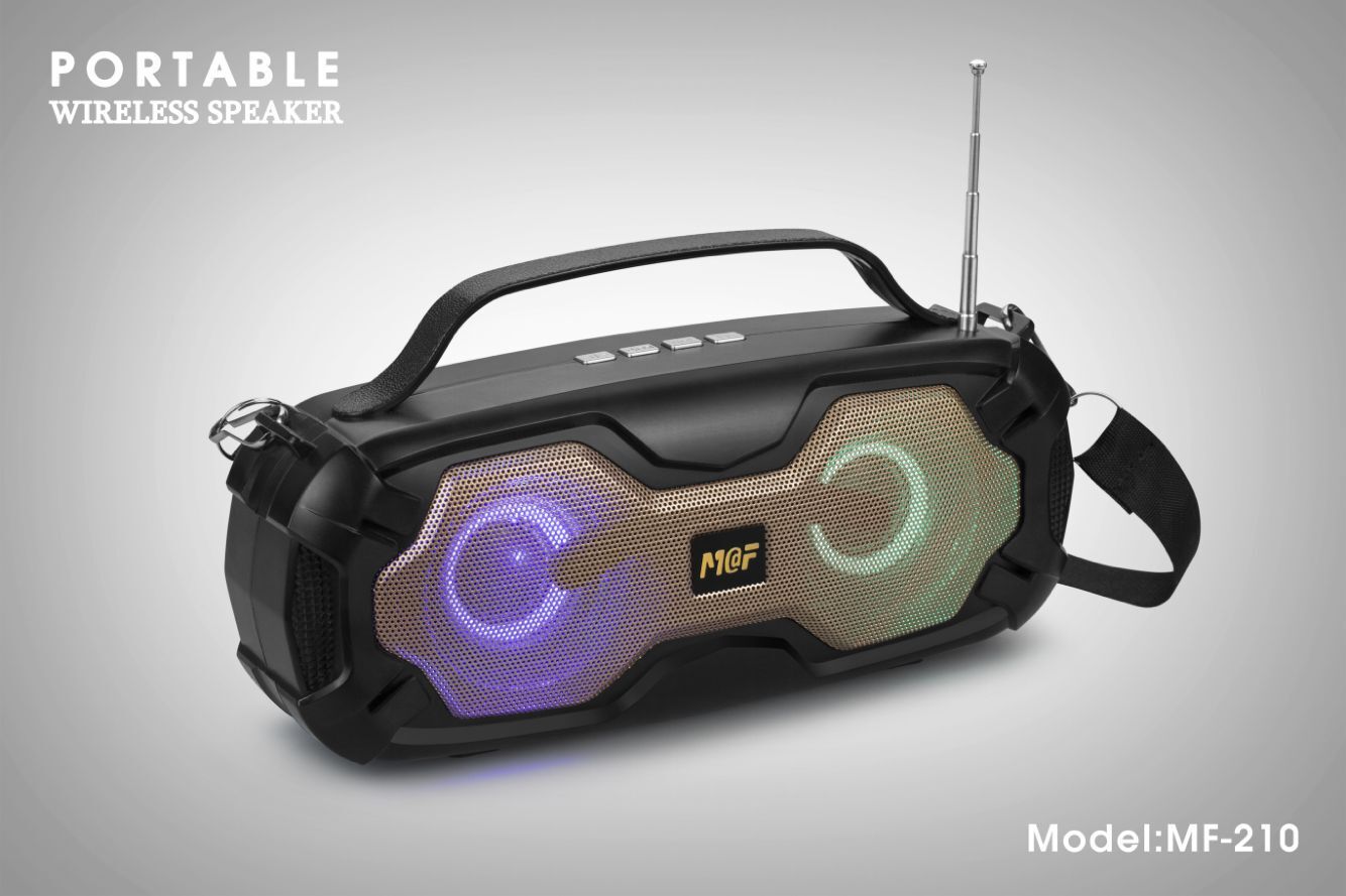 MF-210 new private model subwoofer Bluetooth speaker with dual speakers, portable shoulder strap Bluetooth speaker, a bestseller in Africa Specification image