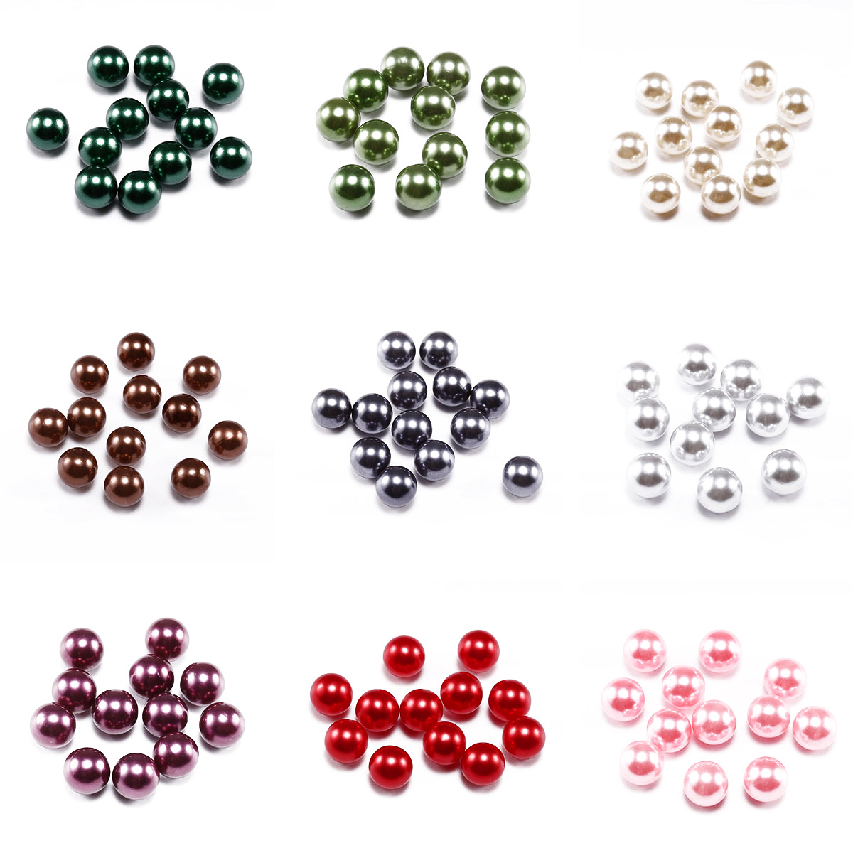 Multicoloured Round Non-Porous Abs Imitation Pearl Candy Color Non-Porous Fake Pearl Diy Jewelry Accessories Acrylic Beads Item Picture