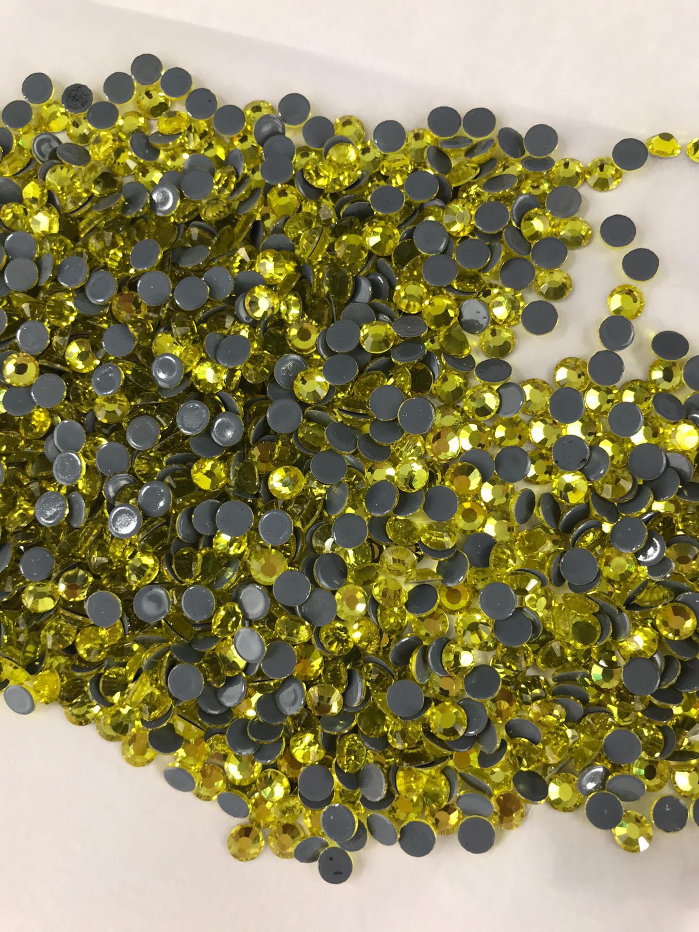 黄色烫钻平底钻手机壳DIY材料