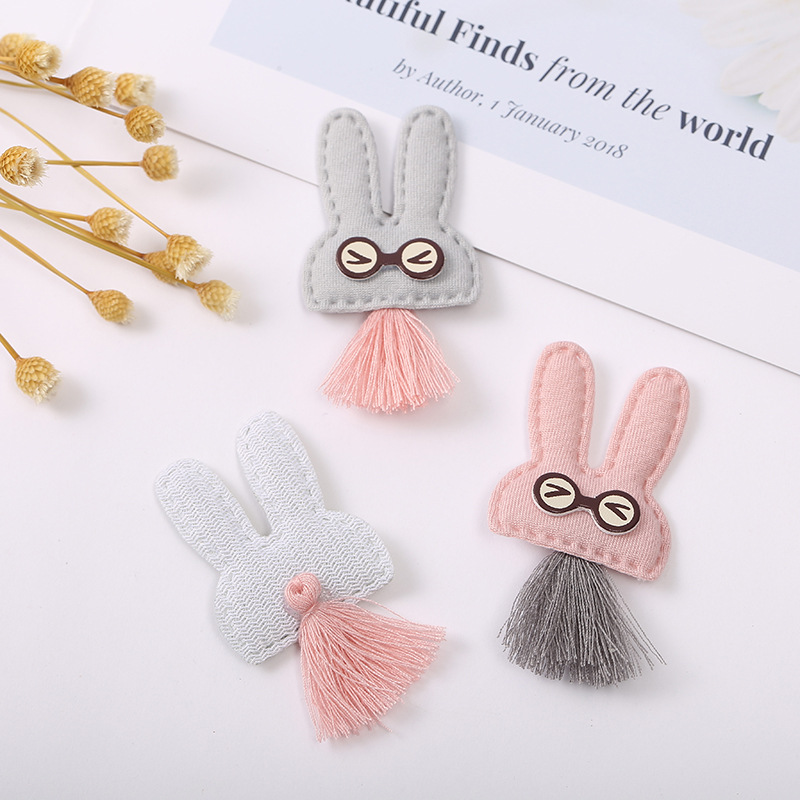 Manufacturers Direct Supply Korean Headdress Accessories Towel Diy Children's Clothing Long Ear Rabbit Accessories Cartoon Shoes And Clothing Pendant details Picture