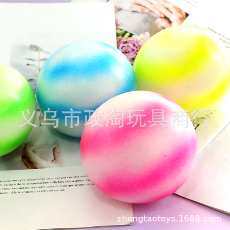 New Rainbow Flour Ball Multi-Color Ball Vent Lalolo Multi-Size Ball Soft Glue Tpr Rainbow Ball