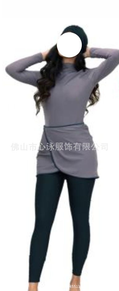 Factory Direct Sales Europe And The United States Sand Hard Hot Spring Conservative Swimsuit Three-Piece Set Application Scenario