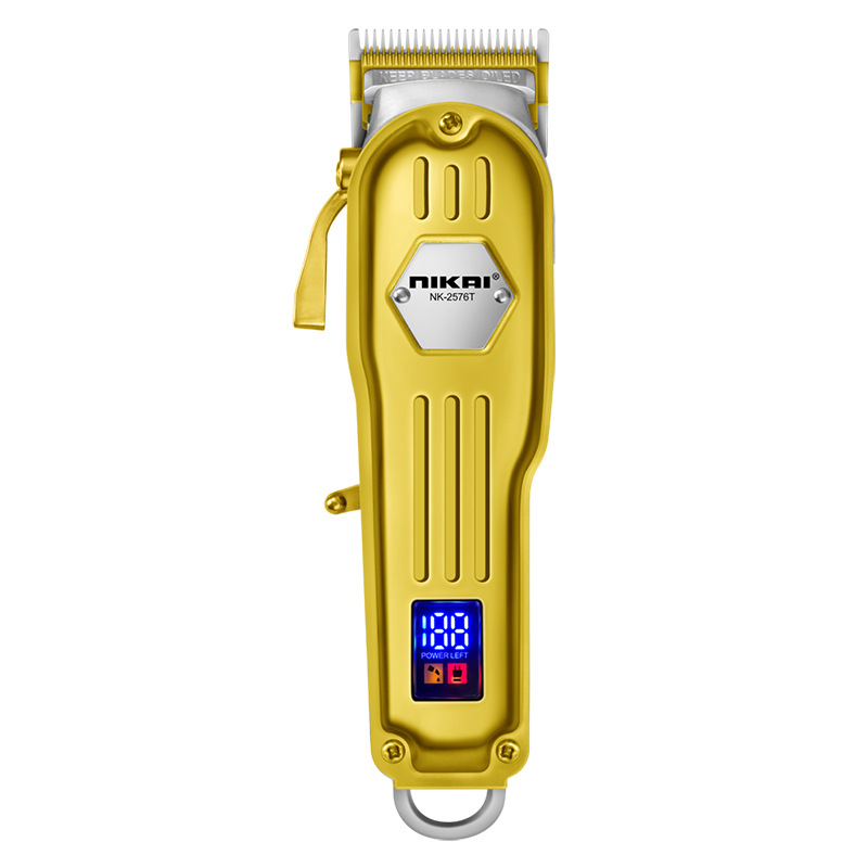 Cross-border preferred new LED digital oil head hair clipper, LCD digital display, all-metal oil head engraving, push and cut, silent Item Picture