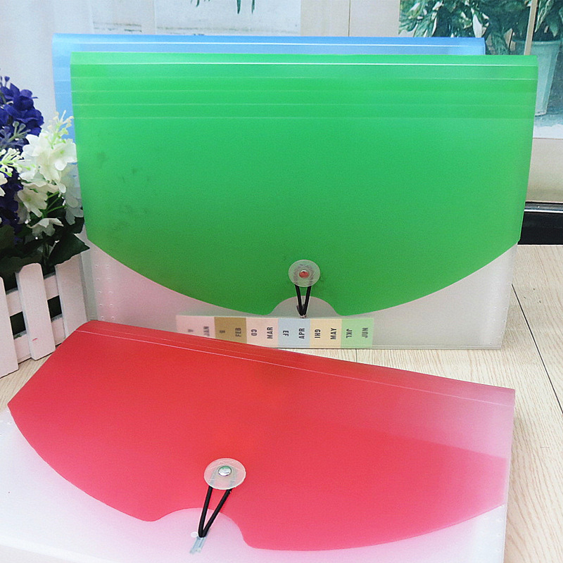 a4风琴包文件夹pp多层风琴文件夹韩版试卷文件收纳风琴包定制磨砂