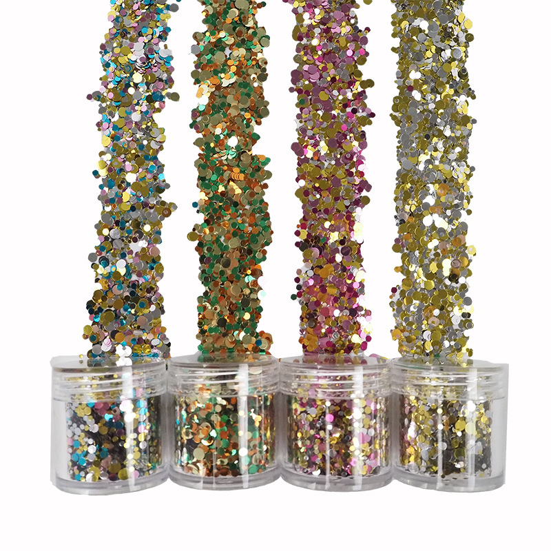 diy crystal resin, 12-color glitter sequins, laser iridescence, fish scale glitter, slime filler material mixture details Picture