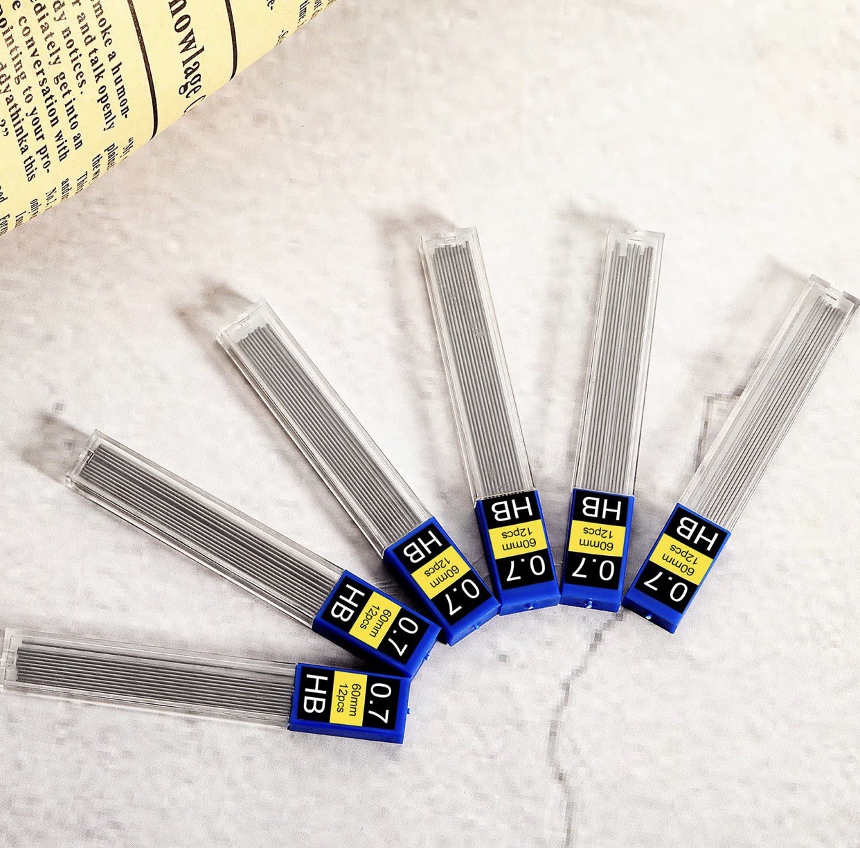 Child's Heart Barrel Automatic Pencil Refill 2B Pencil Refill 0.7 Resin Lead Automatic Pencil Refill 15