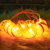 LED lemon light string three color fruit series small lights ins Qing Xinfeng net red room decoration photo light