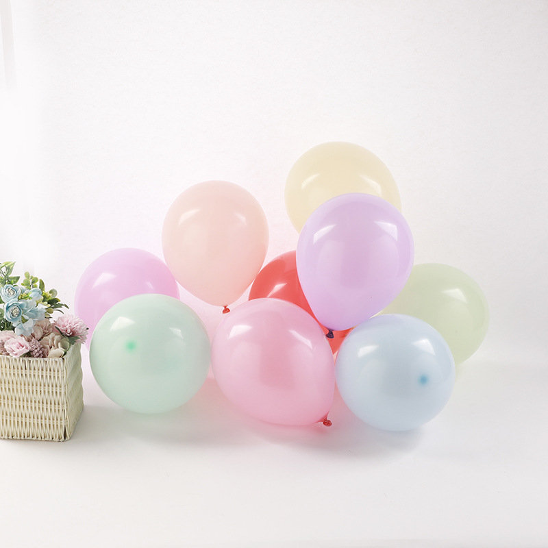Macaron latex balloon manufacturer supplies 5-inch 1-gram balloons for birthday parties and wedding room decoration, with 100 balloons per pack