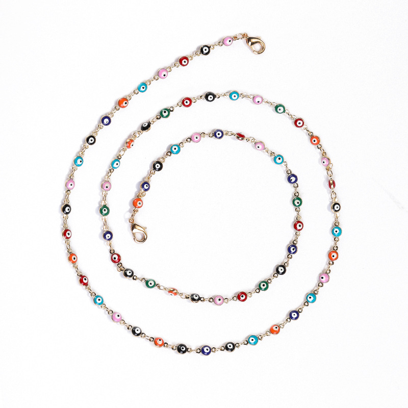 New eyeglass chain accessories: Bohemian chain, Devil's Eye necklace, mask pendant, eyeglass lanyard, anti-drop lanyard Item Picture