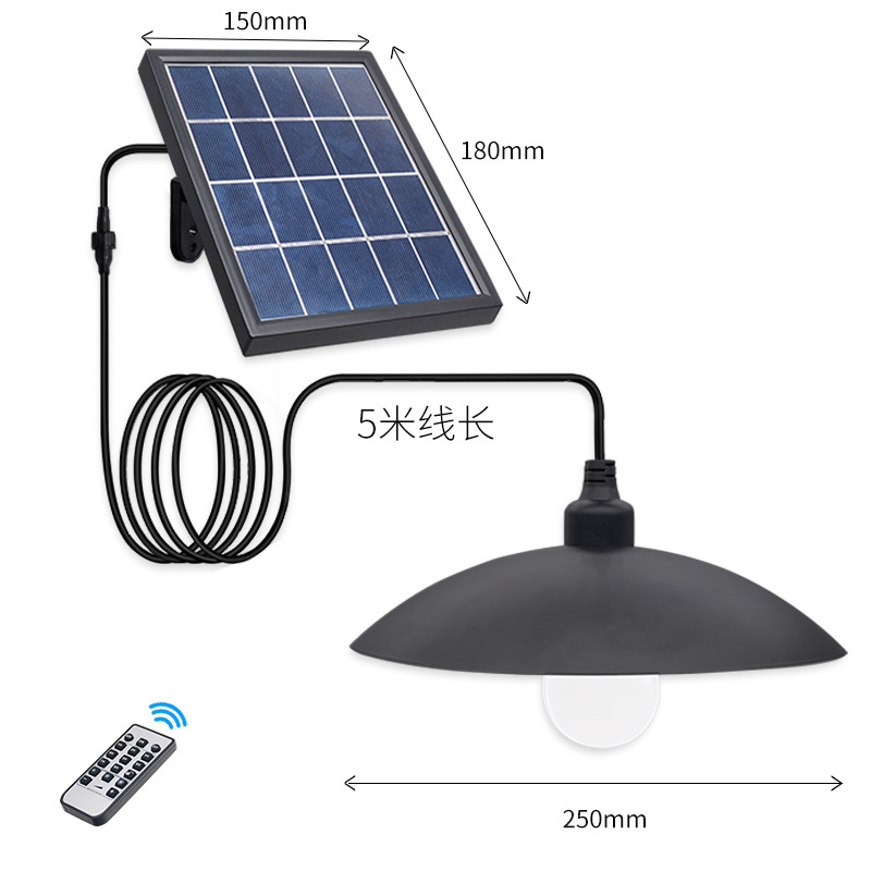 Solar chandelier, double-head outdoor household wall lamp, waterproof remote control pull cord bulb, garden courtyard landscape lawn lamp Application Scenario