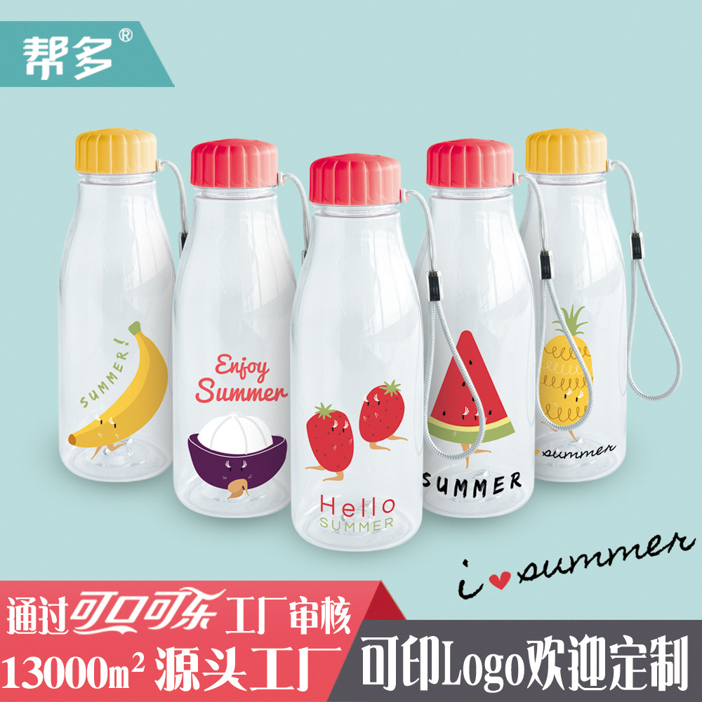 Bangduo - Customizable tritan water cup Portable plastic water bottle with children's hand cup creative PET Specification image