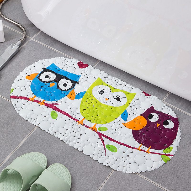 Unscented Bathroom Non-Slip Mat Cartoon Pvc Cobblestone Hotel Bath Massage Foot Mat Bathtub Non-Slip Mat With Suction Cup details Picture