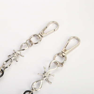 Cold and cool style bag chains on Instagram, thorny and prickly necklaces, chain covers, trendy hip-hop punk bags and accessories Item Picture