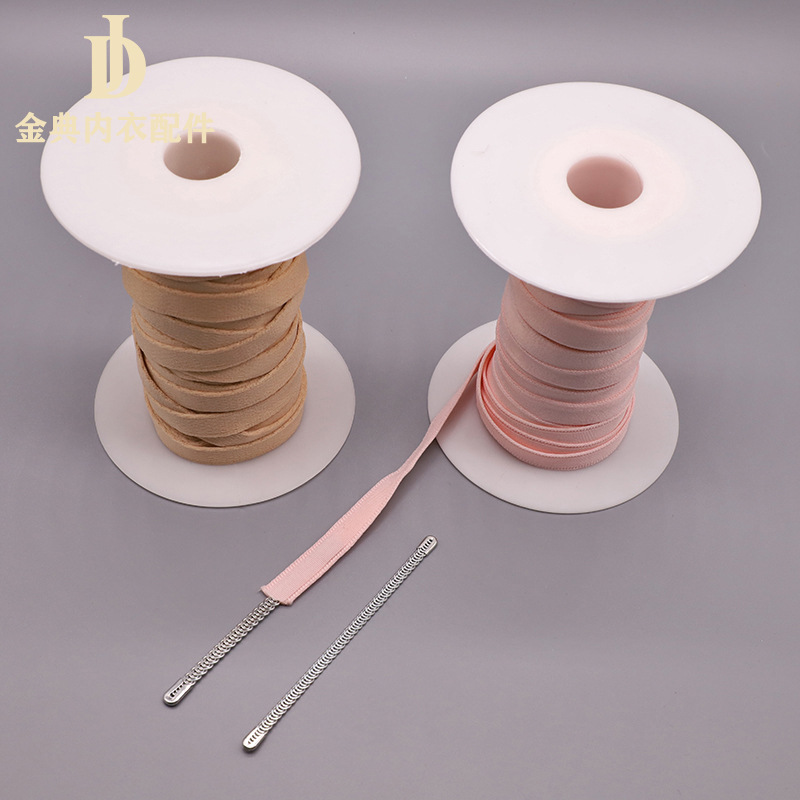 Jindian Stock 1Cm Nylon Thick Underwire Cover Underwear Accessories Bra Fish Bone Cover Rubber Bone Cover Manufacturers Supply Specification drawing