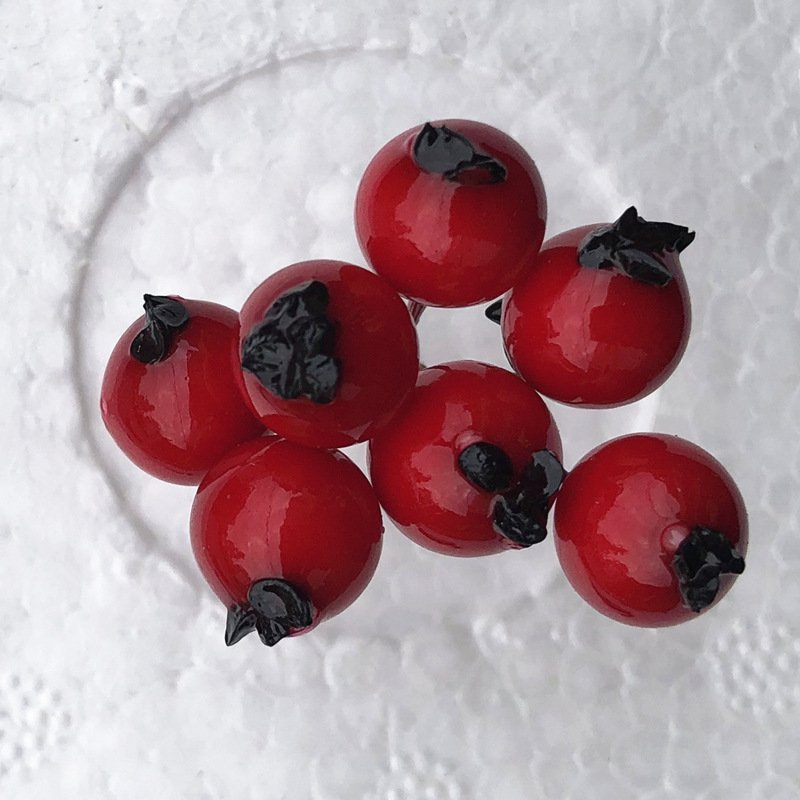 【10mm红樱果】 人造泡沫插花珠光果 仿真石榴果 圣诞用品厂家详情图2
