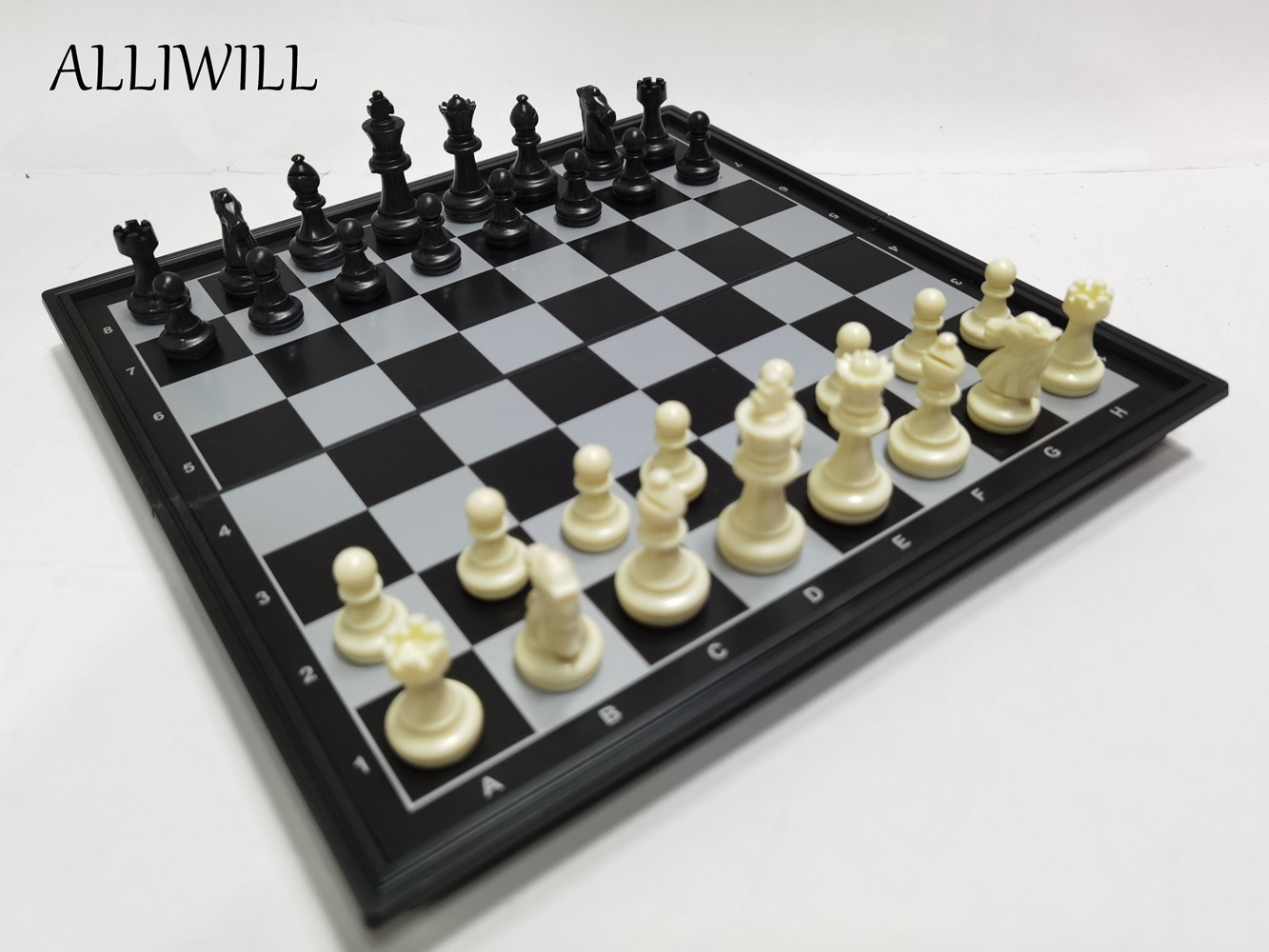 塑料磁性国际象棋可折叠棋盘25cm