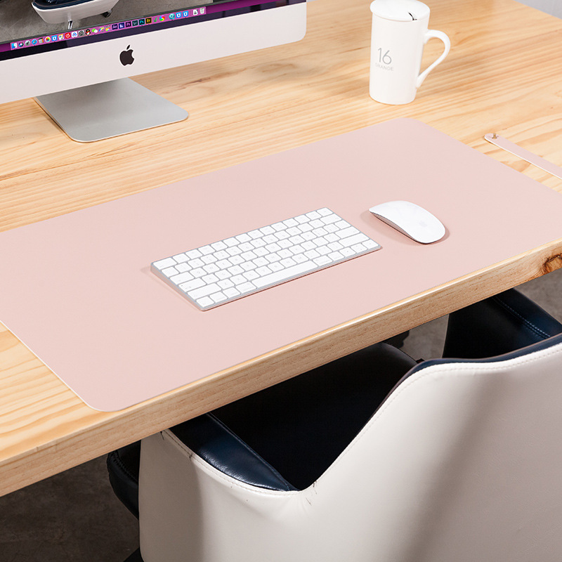 厂家现货批发超大号鼠标垫笔记本电脑办公桌垫皮革广告软木书桌垫详情图3