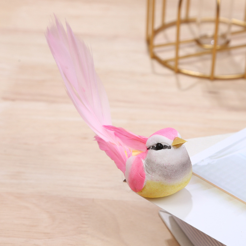 批发仿真鸟绿化装饰工艺品/工艺品园艺摆/仿真羽毛鸟细节图