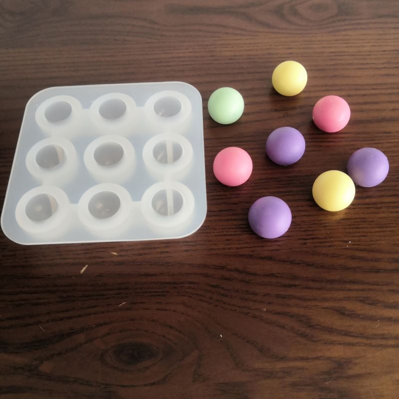 FDA 九连球形滴胶模具 硅胶吐司模 手工皂 圆球装饰冰块 2.2cm详情图4