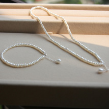 925银淡水珍珠手链脚链时尚小珍珠项链锁骨链送女朋友礼物