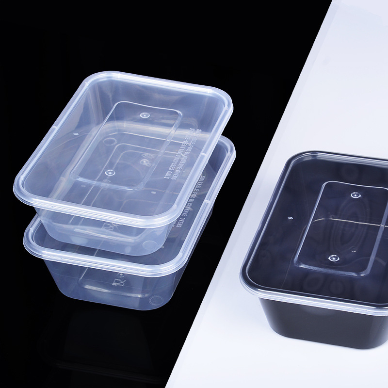 Disposable Lunch Box Rectangular Bento Transparent Plastic Tableware Wholesale Packaging Box Pp Takeaway Fast Food Box Packaging details Picture