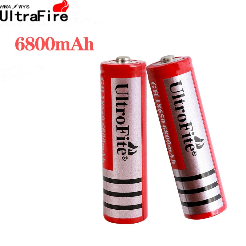 18650 lithium battery, 3.7V large-capacity power, 2000 mah headlamp fan, flat-head pointed flashlight battery details Picture