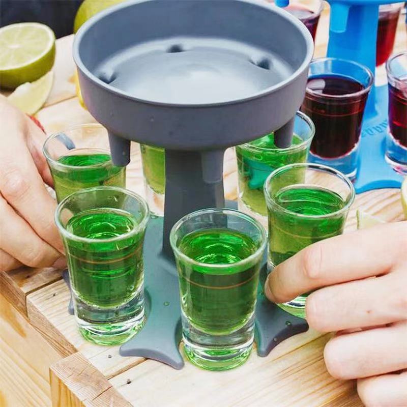 分酒器六杯聚會倒酒神器白酒啤酒分酒套裝現貨批發分配器