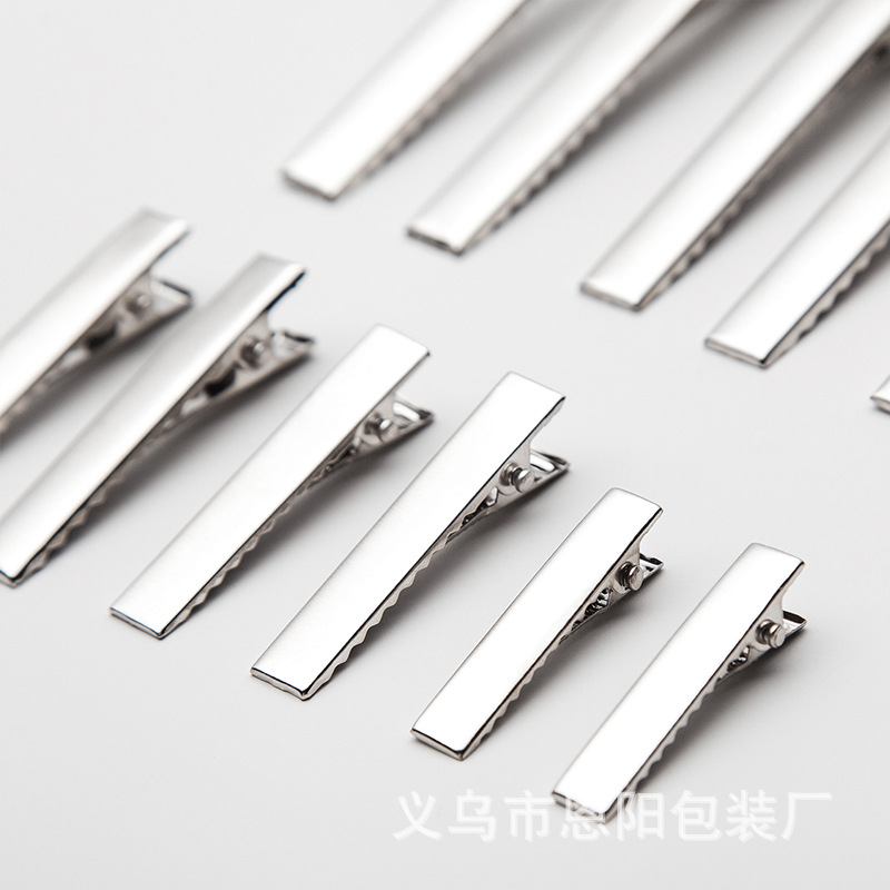 鸭嘴夹发夹diy底夹方形发卡底胚手工材料边夹鳄鱼夹金属发卡配饰详情13