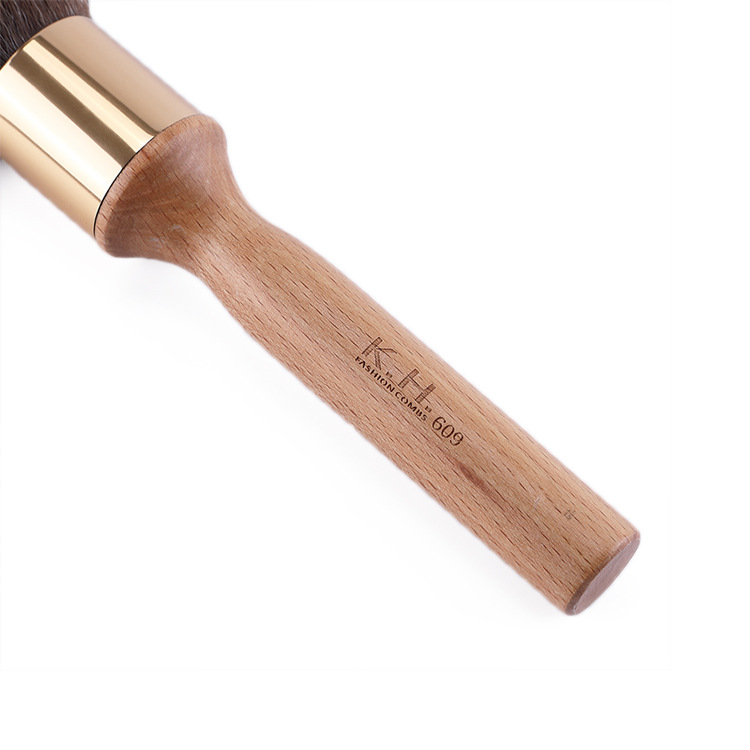 shanilak's new portable hair salon brush, men's wooden retro nylon soft bristle brush, shaving brush Specification image