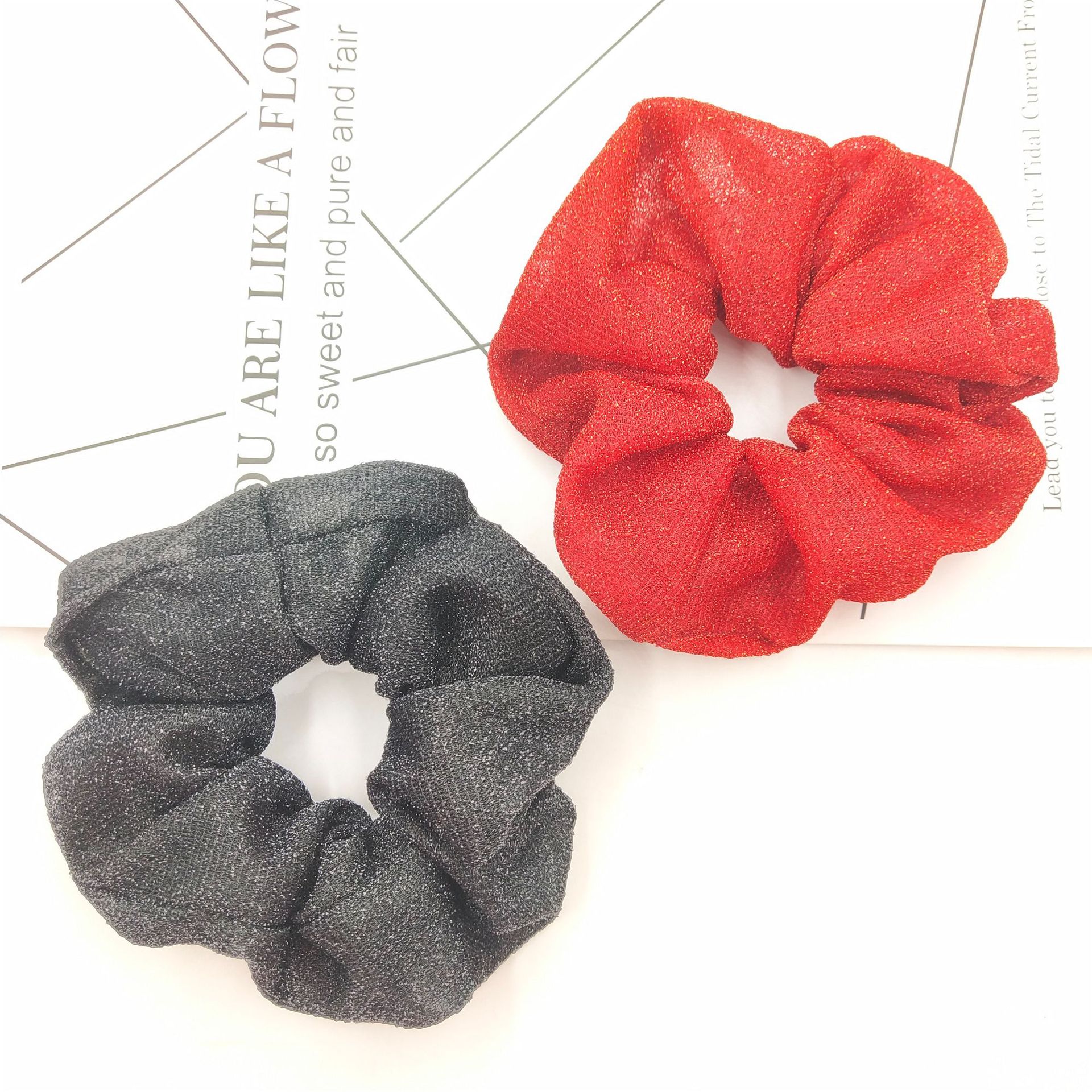 Cross-border women's large intestine hair band, high elasticity, cute hair tie, hair accessory, hair tie, hair accessory manufacturer wholesale Specification image