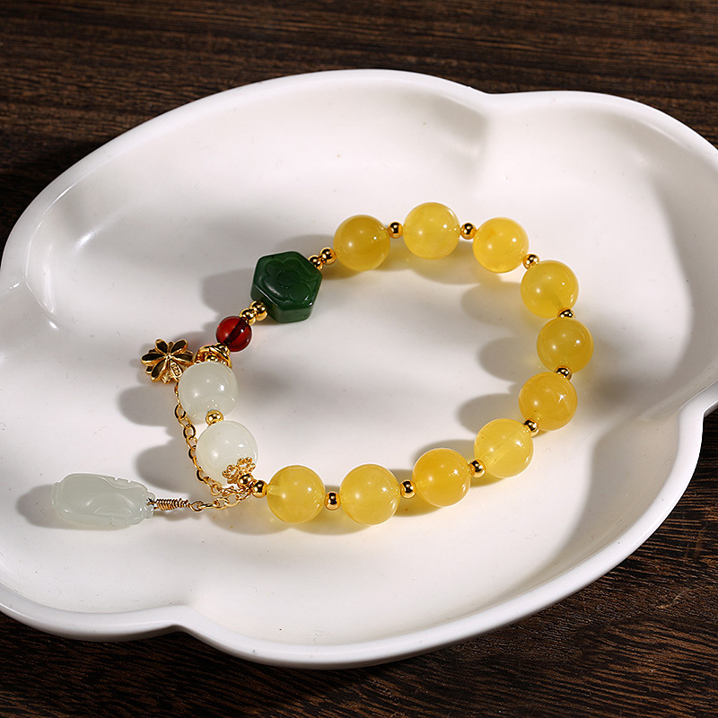 天然蜜蜡圆珠/吊坠手串细节图