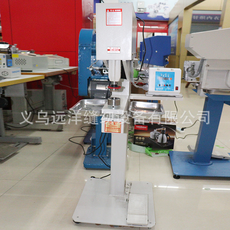 HM-S01H重型打扣机 半自动防打手四合扣大白扣机 打孔 鸡眼铆钉机详情图3