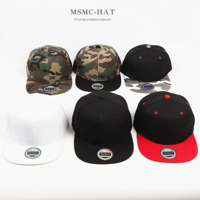 High quality solid color hats wholesale camo light plate flat rim baseball caps men and women summer dance skateboard hip hop caps thumbnail