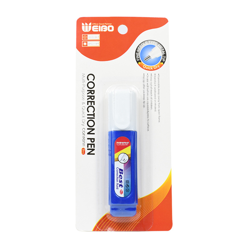 Weibo Creative Mini Correction Fluid for student exams, office and study error correction fluid, one card per piece Item Picture