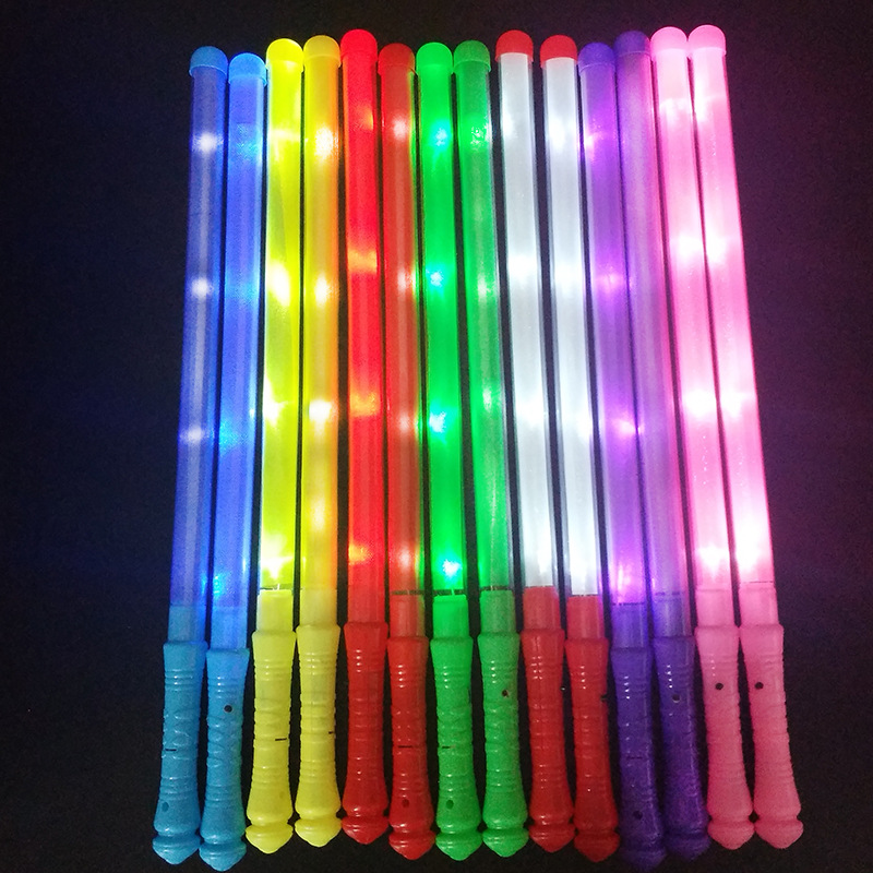 Light stick electronic glow-stick large concert colorful flash glow-in-the-dark stick silver stick to push manufacturers wholesale