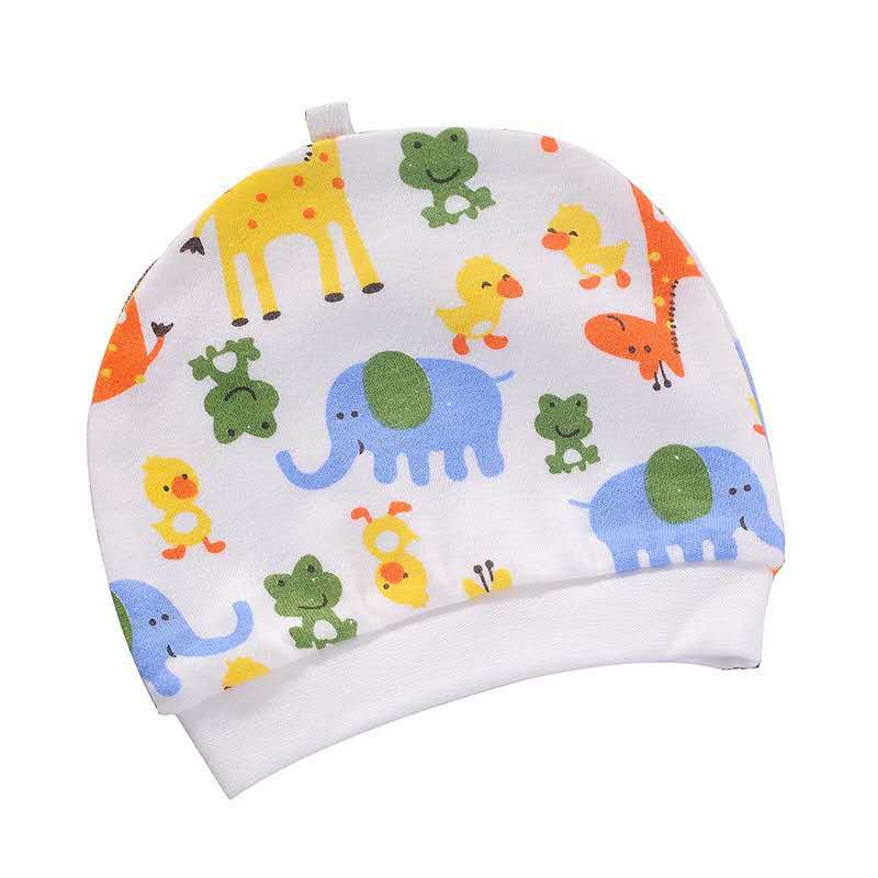 2022 New pure cotton baby hats, summer single-layer newborn birth caps, gift caps, printed baby birth caps Item Picture