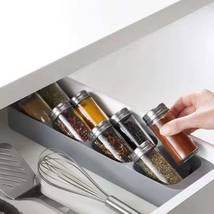 厨房香料收纳盒 抽屉8格调味瓶置物整理器收纳盒 调料罐收纳