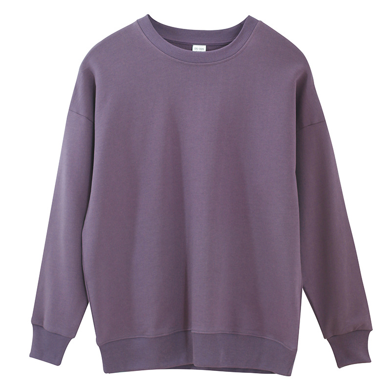 320g of the latest ins autumn and winter collection: A loose Korean-style round-neck off-the-shoulder men's and women's hoodie Item Picture