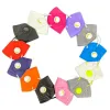 kn95 disposable protective civilian mask with valve outlet, multi-color independent packaging, anti-particle droplet folding Specification image