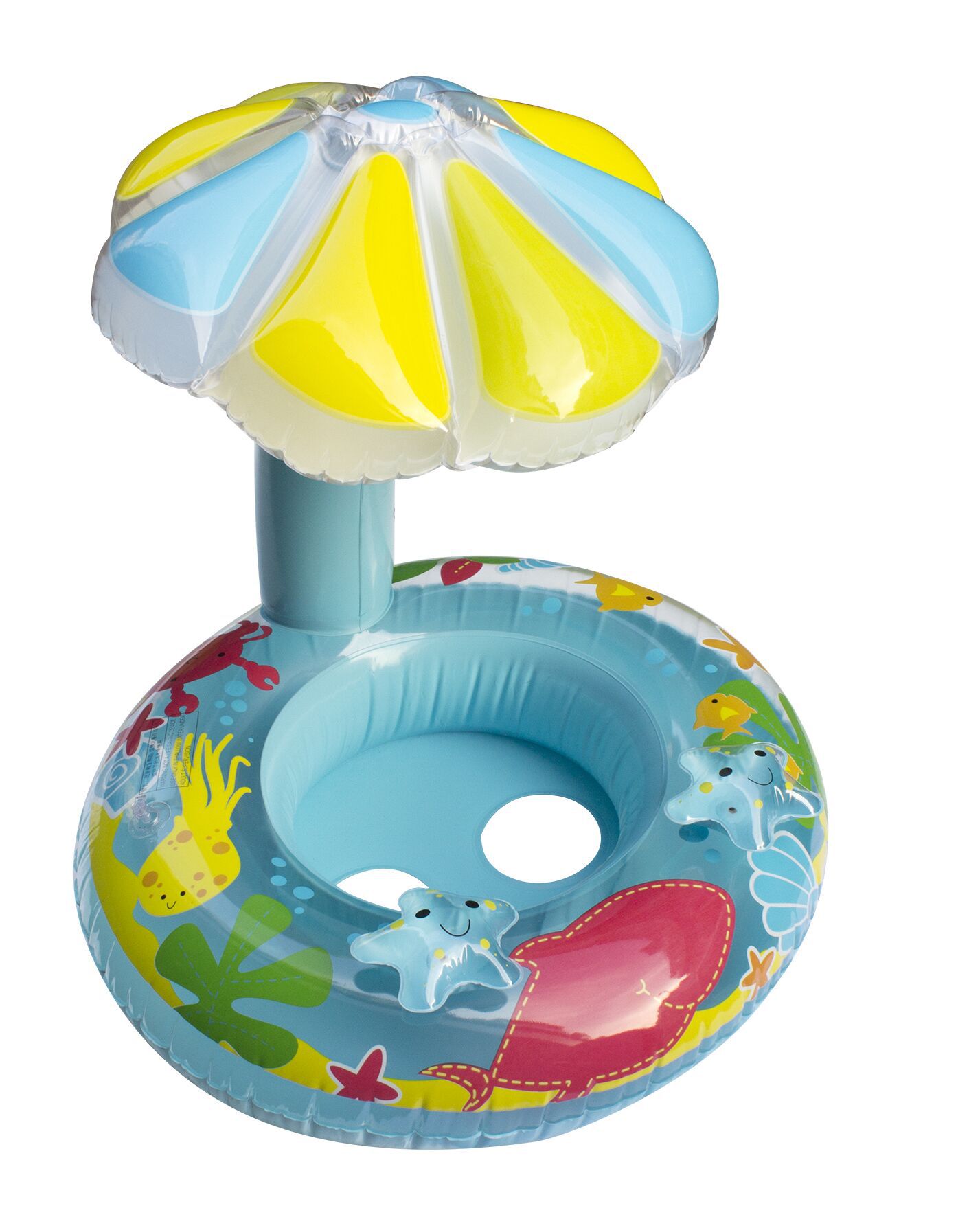 New children's cartoon mushroom swimming ring, baby sunshade boat seat ring, water inflatable swimming ring manufacturer wholesale Specification image