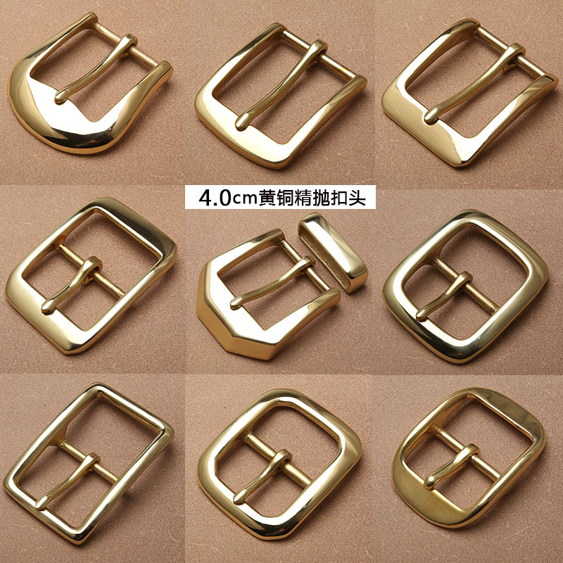 纯铜皮带扣精抛黄铜腰带扣休闲铜精工日字扣针扣皮带扣头裤带扣