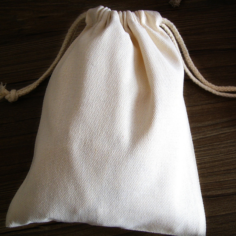 棉布束口袋创意帆布抽绳袋定做空白束口袋首饰收纳棉布袋详情图3