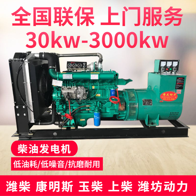 潍坊发电机 50 100 200 150kw柴油发电机组30KW千瓦小型 发电机组