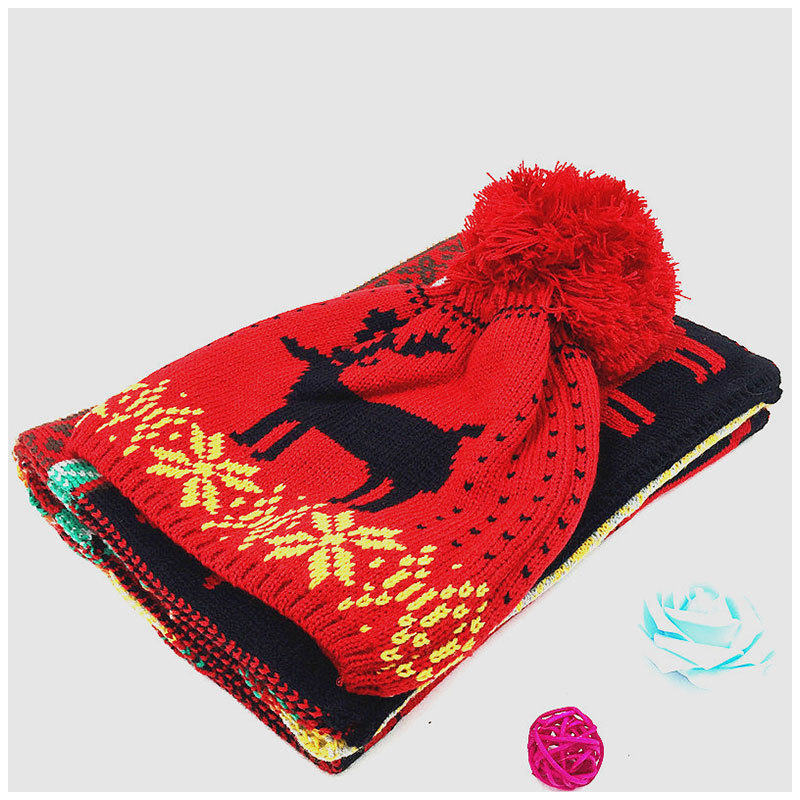 Hat and scarf dual-purpose knitted set, winter outdoor hat set, warm jacquard knitted cap manufacturer wholesale Application Scenario