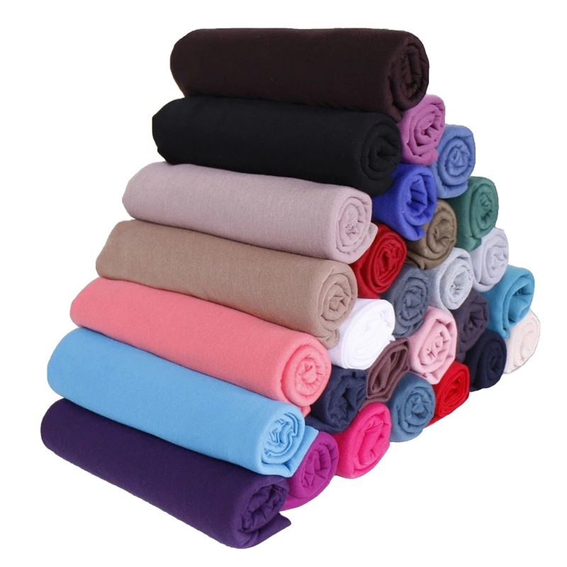 Cross-Border New Monochrome Women's Sweatcloth Long Scarf Autumn And Winter Mercerized Cotton Warm Scarf Shawl Bs82