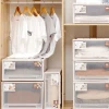 Straw Bear plastic storage box, drawer-type storage box, storage cabinet, wardrobe, shoe box, transparent clothing large organization box Application Scenario